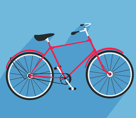Fototapeta na wymiar Bicycle made in flat style vector bike icon.