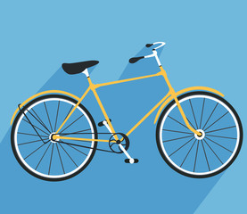Bicycle icon detailed bicycle icon solid and flat color design.
