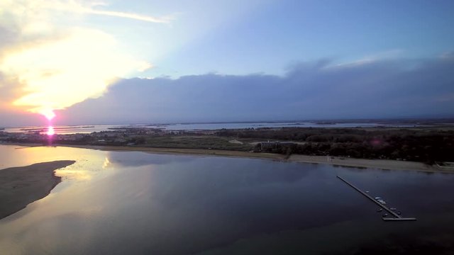 Grado, Włochy, Plaża, 4K, Dron, Z powietrza