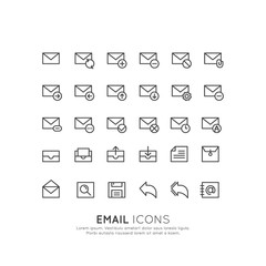 Vector Icon Style Illustration Concept of Email Box Envelope Letter, Message Delivery Communication Tool, Isolated Symbols for Web and Mobile