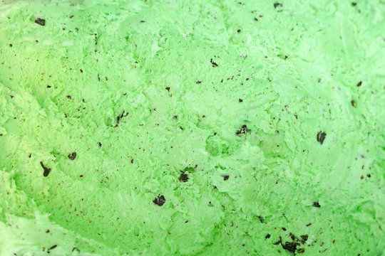 Ice Cream Texture, Mint Chocolate Chips Ice Cream Background