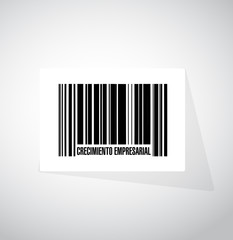 Business Growth barcode sign in Spanish.