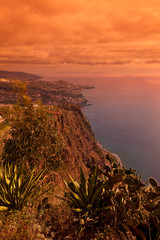 View from Cabo Girao sea cliff, Madeira, Portugal