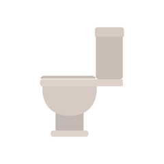 white background with color silhouette of toilet icon side view vector illustration