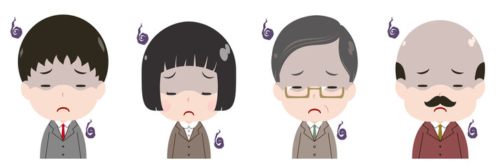 ビジネスマンセット　落ち込む