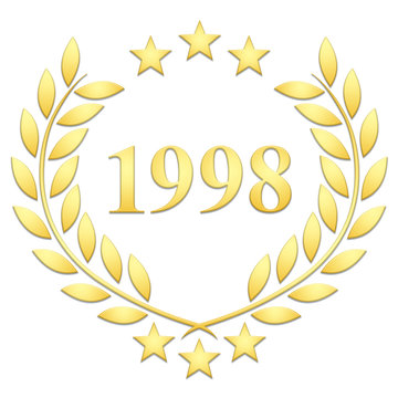 Lauriers 3 &eacute;toiles 1998 sur fond blanc