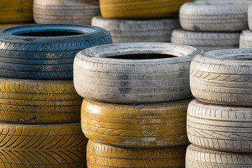 Painted tires For shock protection