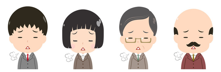 ビジネスマンセット　ため息