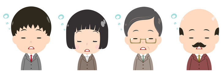 ビジネスマンセット　うとうと