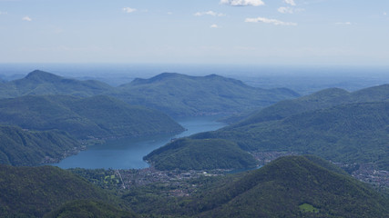 Fototapeta premium Lakes of Lugano in Switzerland