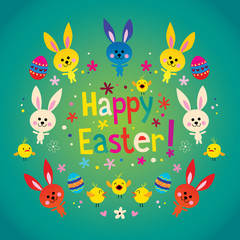 Happy Easter greeting card