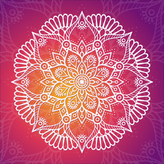 Vector luxury wedding invitation with mandala