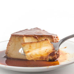 Slice of Brazilian Milk Pudding