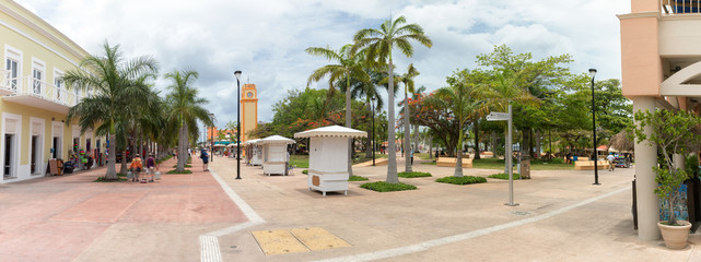 Fototapeta premium Zentraler Platz in San Miguel, Cozumel, Mexiko