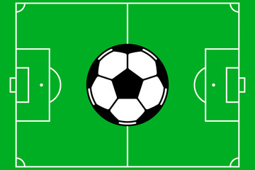 Soccer field or football field. Vector illustration