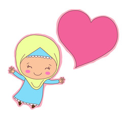 Девочка с сердечком