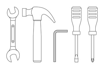 Tools line icons