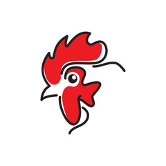 Chicken Rooster Broiler Abstract Symbol Illustration