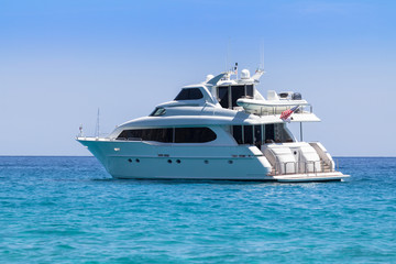 Fototapeta na wymiar Luxury yacht in the sea