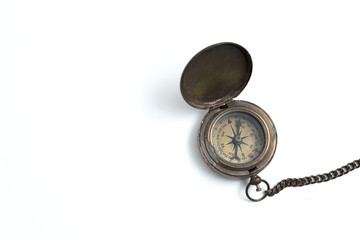 compass journey adventure trip white background © 1827photography