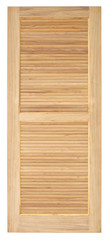 Wood door old style on white background, vintage style.