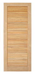 Wood door old style on white background, vintage style.