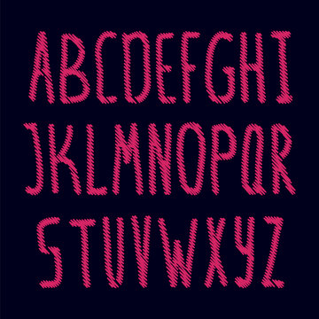 Embroidered English Alphabet