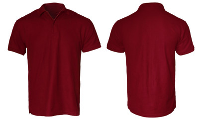 Dark Red Polo Shirt Mock up