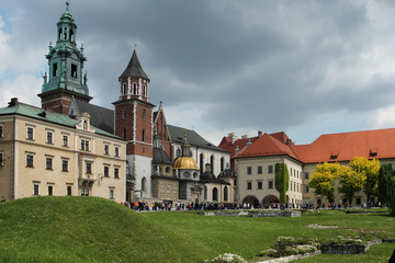 Fototapeta na wymiar Medieval Wawel Castle in Cracow, Poland