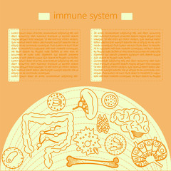 immune system icon set