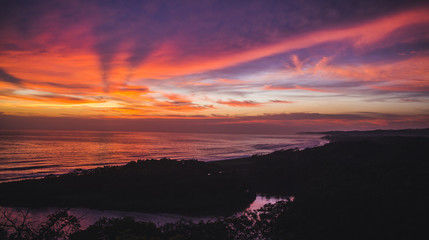 Sunset over Guanacaste Beach in Costa Rica