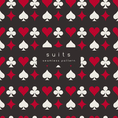 Set of playing card suits : Vector Illustration