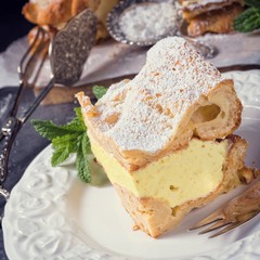 Karpatka is a traditional Polish cream pie