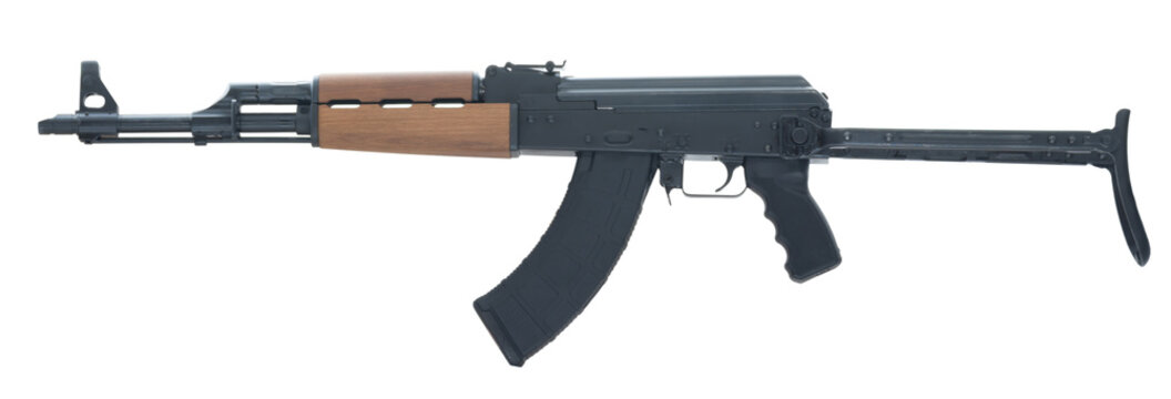 AK 47 Isolated On White Background Left