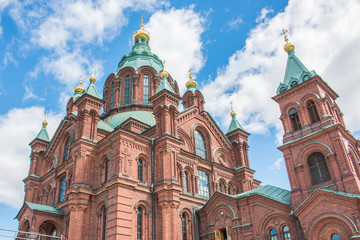 Fototapeta na wymiar Uspenski Kathedrale (Uspenskin katedraali) Helsinki Uusimaa Finnland