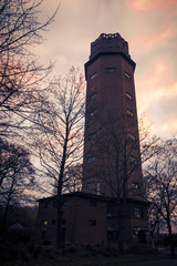 Wasserturm in Tönisvorst, NRW bei Sonnenuntergang