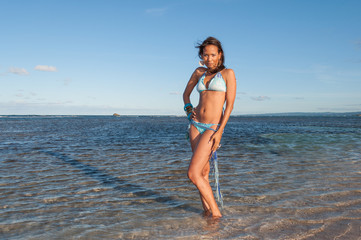 Portrait of a Dominican Girl dressing bikini