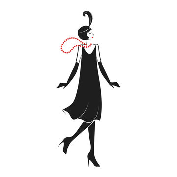 Woman in a dress of the 20's