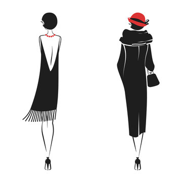 Woman in a dress of the 20's