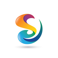 Colorful Letter S Logo