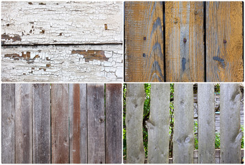 Part of an old wooden fence