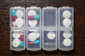pills in the pill box