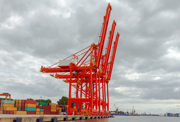 Gdynia. Marine cargo port.