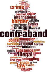 Fototapeta premium Contraband word cloud