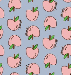 Pink Apple Seamless Pattern