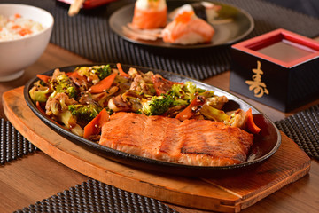 Roasted Salmon and Vegetables