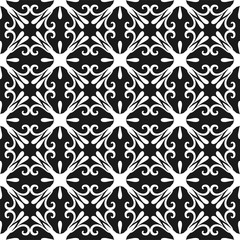 Geometric abstract background. Seamless black and white pattern. Vector illustration for wallpaper, fabric, oilcloth, textile, wrapping paper and other design