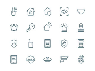 Home security icons