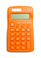 Orange Calculator Top View Off