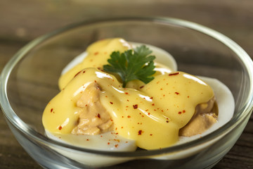 Stuffed eggs with mayonnaise